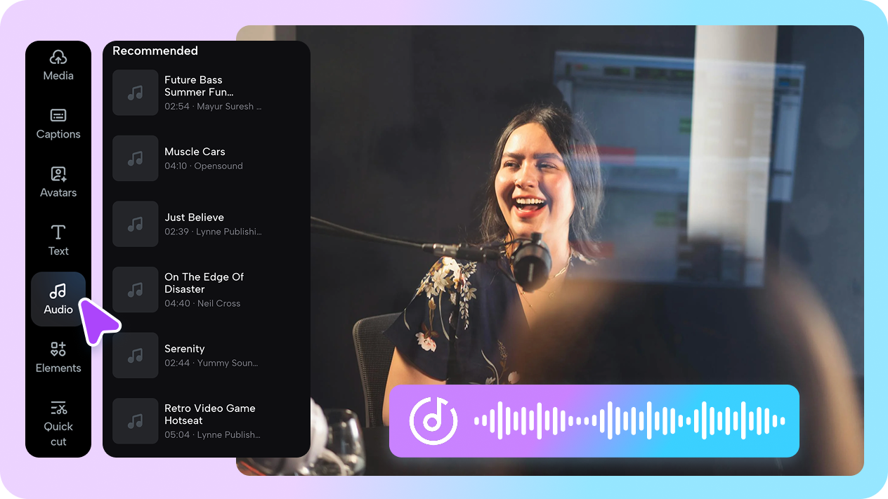 Rich audio and visual elements for karaoke